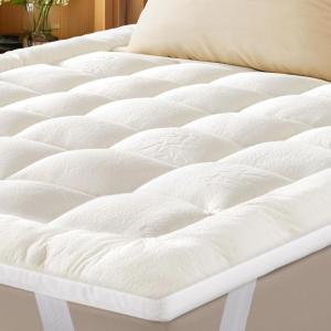 imageNiagara Mattress Topper Full XL  Cooling Breathable Pillow Top Mattress Pad for Back Pain Relief  Deep Pocket Topper Fits 820 Inches MattressBamboo Viscose