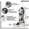 imageUacllcau Cowprint Western Boots for Women Cowboy Boots Embroidery Knee High Boots Pull Tab Round Toe Platform Boots