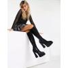 imageUacllcau Knee High Boots for Women Black Platform Boots Pointed Toe Side Zip Chunky High Heel Boots Fashion Fall Winter Dress Boots