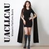 imageUacllcau Women Knee High Boots Chunky High Heel Boots Square Toe Platform Boots Lace Up Side Zipper Boots for Women