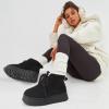 imageUacllcau Platform Mini Boots for Women Winter Boots Warm Faux Fur Lining Lace Up Ankle Boots for Women AntiSlip Short Snow Booties with Memory Foam Insole for Indoor ampamp OutdoorBlack