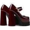 imageUacllcau Platform Pumps Chunky Heel for Women Mary Janes Sqaure Toe Double Buckle Stacked Party Dress Pumps