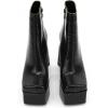 imageUacllcau Womens Platform Ankle Boots for Women Square Toe Chunky High Heel Gogo Boot Side Zipper Mid Calf Boots
