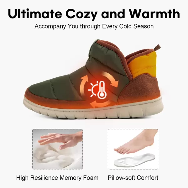 imageLongBay Mens Bootie Slippers with Memory Foam Indoor Outdoor Warm House Shoes Sport Lounge Camping BootsGreen