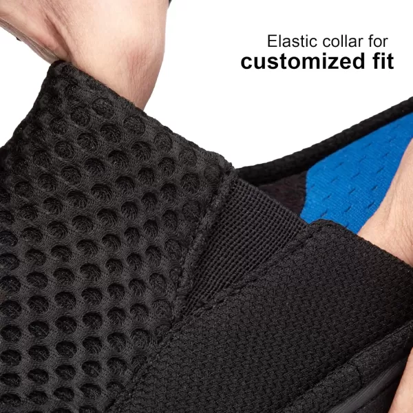 imageLongBay Mens Comfy Memory Foam Slide Slippers Breathable Mesh Cloth House ShoesBlue