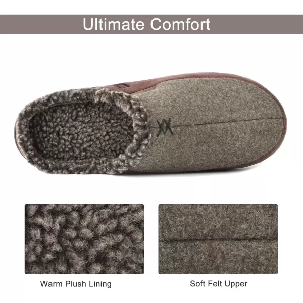 imageLongBay Mens Fuzzy Warm Memory Foam Moccasin Suede Slippers Slip On Clog House Shoes for Indoor Outdoor