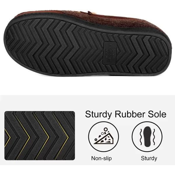 imageLongBay Mens Moccasin Slippers Warm Cozy House Shoes Indoor OutdoorCoffee