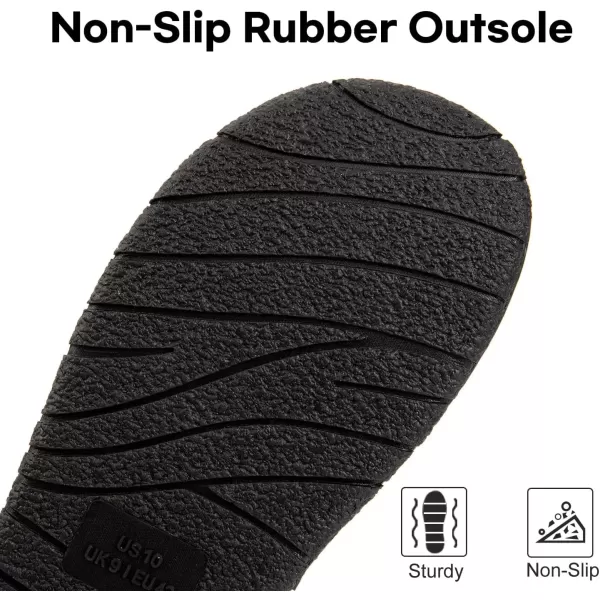 imageLongBay Mens Outdoor Slippers Two Tone Memory Foam Slip On Indoor House Shoes LoafersBlack