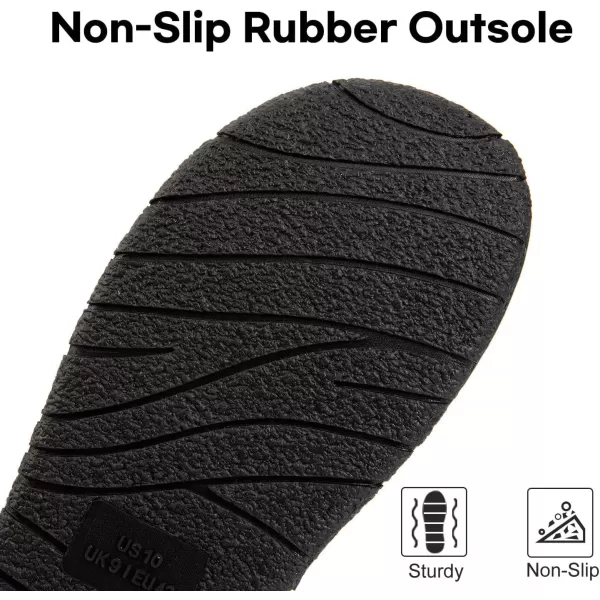 imageLongBay Mens Outdoor Slippers Two Tone Memory Foam Slip On Indoor House Shoes LoafersBlackGreen