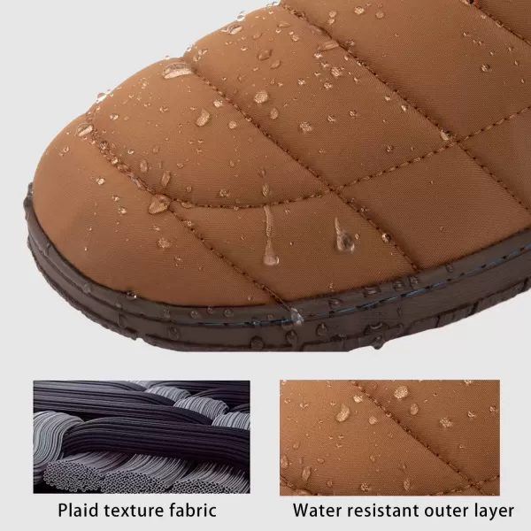 imageLongBay Mens Outdoor Slippers Two Tone Memory Foam Slip On Indoor House Shoes LoafersChestnut