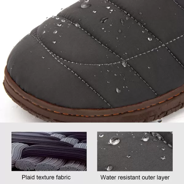 imageLongBay Mens Outdoor Slippers Two Tone Memory Foam Slip On Indoor House Shoes LoafersGrey