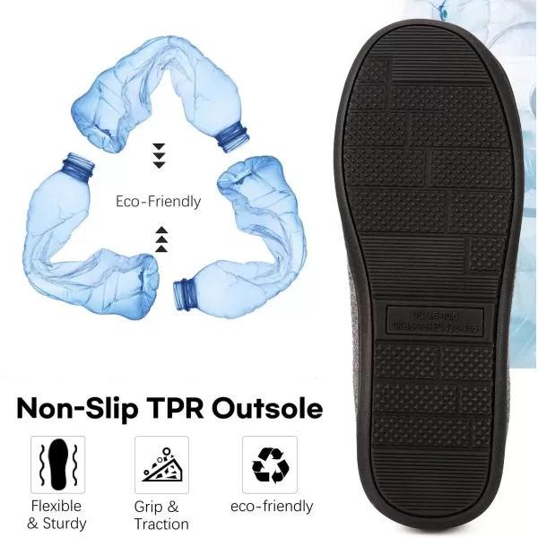 imageLongBay Mens Two Tone Memory Foam Slippers SlipOn Comfy House Shoes for Indoor OutdoorBlue