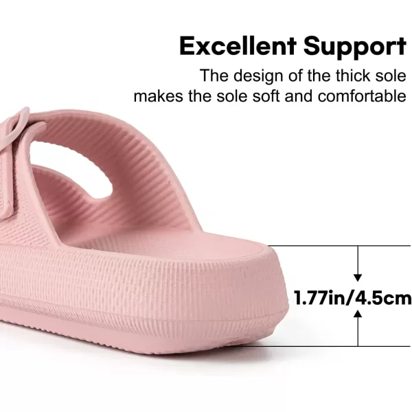 imageLongBay Women Men Double Buckle Adjustable EVA Slide Slippers Cloud Pillow Sandals