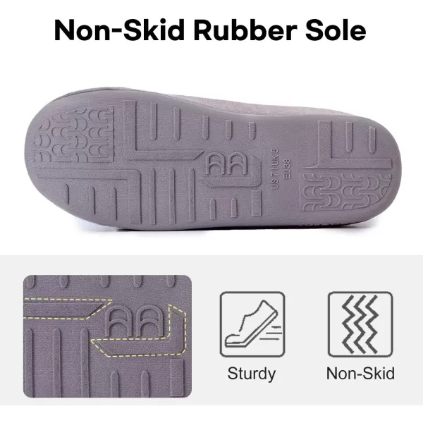 imageLongBay Womens Adjustable Slippers Non Slip Wide House Shoes Indoor Outdoor Diabetic Swollen FeetGrey