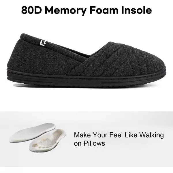 imageLongBay Womens Cotton Jersey Slippers Comfy Breathable Memory Foam House Shoes