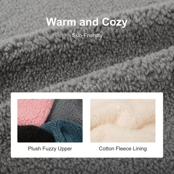 imageLongBay Womens Cozy Lightweight Slippers Warm Memory Foam Fuzzy House Shoes Indoor Outdoor Bedroom Boots with Anti Skid Rubber SoleGrey