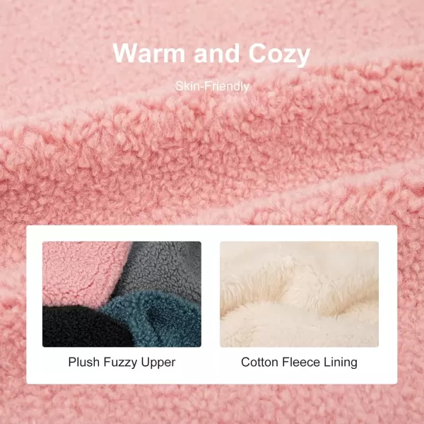 imageLongBay Womens Cozy Lightweight Slippers Warm Memory Foam Fuzzy House Shoes Indoor Outdoor Bedroom Boots with Anti Skid Rubber SolePink