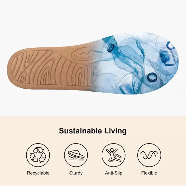 imageLongBay Womens Cozy Lightweight Slippers Warm Memory Foam Fuzzy House Shoes Indoor Outdoor Bedroom Boots with Anti Skid Rubber SolePink