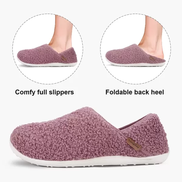imageLongBay Womens Fuzzy House Slippers Cozy Warm Teddy Fleece Slip On House Shoes for Indoor OutdoorPink