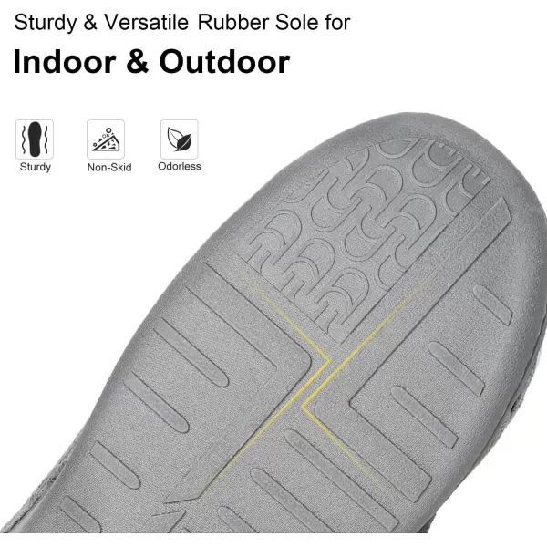 imageLongBay Womens House Slippers with Warm Furry Winter Diabetic Shoes Wide Width Non Slip for Elderly Orthopedic Neuropathy Indoor OutdoorFrench Grey