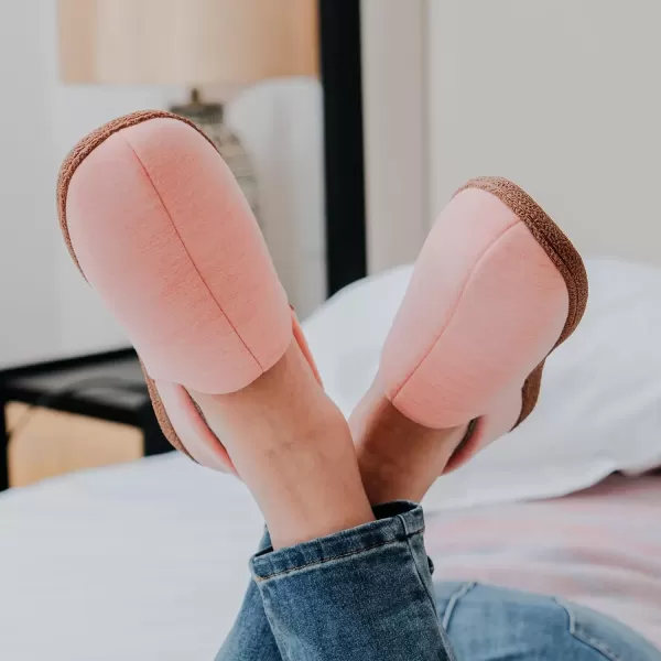 imageLongBay Womens Memory Foam House Shoes Cozy Brushed Jersey Slippers for Indoor OutdoorPink