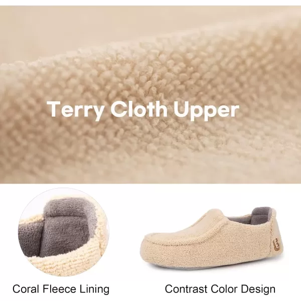 imageLongBay Womens Memory Foam Slippers Breathable Terry Cloth House Shoes for Ladies Washable Closed Hoodback Slippers Rubber Soles Indoor