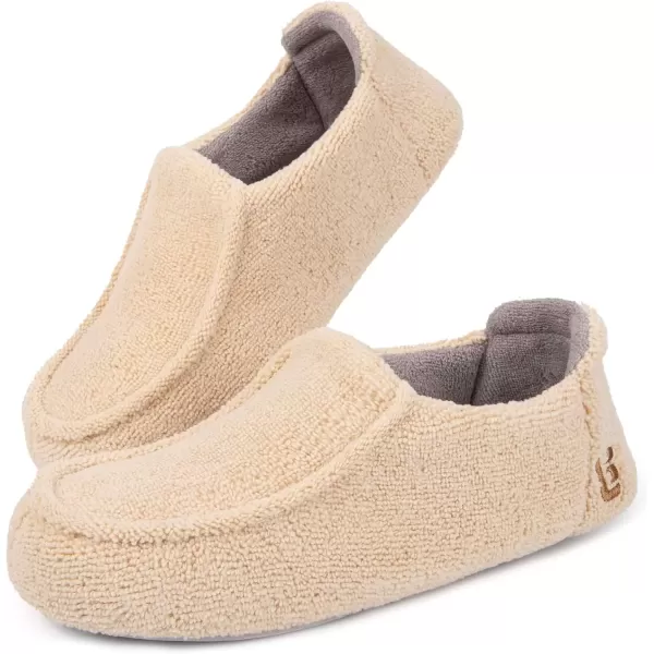imageLongBay Womens Memory Foam Slippers Breathable Terry Cloth House Shoes for Ladies Washable Closed Hoodback Slippers Rubber Soles Indoor