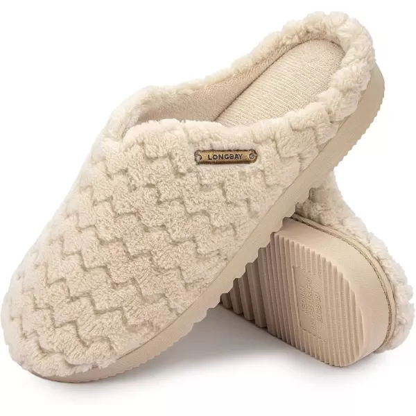 imageLongBay Womens SlipOn House Slippers Comfy Memory Foam Bedroom ShoesKhaki