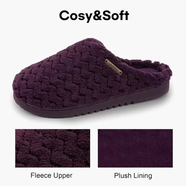 imageLongBay Womens SlipOn House Slippers Comfy Memory Foam Bedroom ShoesPurple