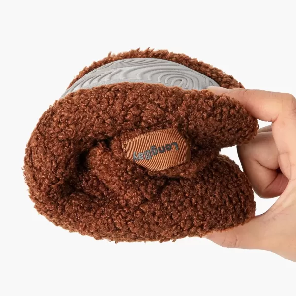 imageLongBay Womens Warm Curly Fur Bootie Slippers Comfy Plush Fleece Boots Memory Foam House ShoesCoffee