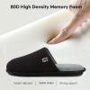 imageLongBay Mens House Slippers TwoTone Memory Foam Slip On Bedroom Shoes for Indoor Outdoor TravelBlack