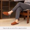 imageLongBay Mens House Slippers TwoTone Memory Foam Slip On Bedroom Shoes for Indoor Outdoor TravelSugar Almond