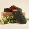 imageLongBay Mens Slip on Slippers TwoTone Indoor Outdoor House Shoes Memory Foam Camping Garden Down ClogsGreen