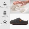 imageLongBay Mens Slip on Slippers TwoTone Indoor Outdoor House Shoes Memory Foam Camping Garden Down ClogsGrey