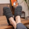 imageLongBay Mens Slip on Slippers TwoTone Indoor Outdoor House Shoes Memory Foam Camping Garden Down ClogsGrey