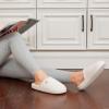 imageLongBay Womens Corduroy Slippers Cozy Memory Foam Slip On House Shose Indoor OutdoorWhite