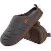 imageLongBay Mens Slip on Slippers TwoTone Indoor Outdoor House Shoes Memory Foam Camping Garden Down ClogsGrey