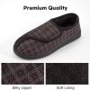 imageLongBay Mens Memory Foam Diabetic Slippers Comfy Warm Plush Fleece Arthritis Edema Swollen House ShoesGrey