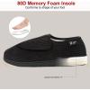 imageLongBay Womens Adjustable Slippers Memory Foam Cozy Wide Diabetic House Shoes Edema Orthopedic Neuropathy Indoor OutdoorCarbon Black