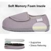 imageLongBay Womens Adjustable Slippers Memory Foam Cozy Wide Diabetic House Shoes Edema Orthopedic Neuropathy Indoor OutdoorGrey