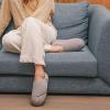 imageLongBay Womens Adjustable Slippers Memory Foam Cozy Wide Diabetic House Shoes Edema Orthopedic Neuropathy Indoor OutdoorGrey