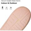 imageLongBay Womens Adjustable Slippers Memory Foam Cozy Wide Diabetic House Shoes Edema Orthopedic Neuropathy Indoor OutdoorMillennial Pink