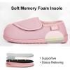 imageLongBay Womens Adjustable Slippers Memory Foam Cozy Wide Diabetic House Shoes Edema Orthopedic Neuropathy Indoor OutdoorPink