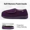 imageLongBay Womens Adjustable Slippers Memory Foam Cozy Wide Diabetic House Shoes Edema Orthopedic Neuropathy Indoor OutdoorPurple
