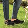 imageLongBay Mens Canvas Moccasin Slippers Slip on Memory Foam Clog House Shoes for Indoor OutdoorBlack