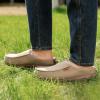 imageLongBay Mens Canvas Moccasin Slippers Slip on Memory Foam Clog House Shoes for Indoor OutdoorKhaki