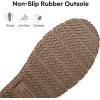 imageLongBay Mens Canvas Moccasin Slippers Slip on Memory Foam Clog House Shoes for Indoor OutdoorKhaki
