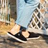 imageLongBay Womens Slippers Soft Comfy Memory Foam SlipOn Indoor House Shoes with NonSlip SoleBlack