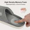 imageLongBay Womens Slippers Soft Comfy Memory Foam SlipOn Indoor House Shoes with NonSlip SoleGrey