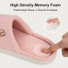 imageLongBay Womens Slippers Soft Comfy Memory Foam SlipOn Indoor House Shoes with NonSlip SolePink